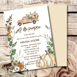 Invitación Hay una calabaza en camino a la ducha de bebé chic