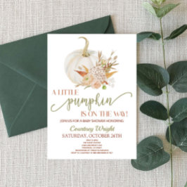 Invitación ¡Hay Una Calabaza En Camino! Baby Shower