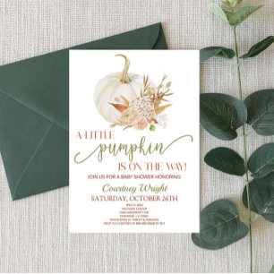 Invitación ¡Hay Una Calabaza En Camino! Baby Shower