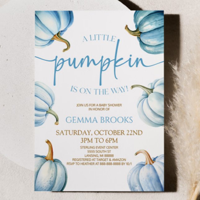 Invitación ¡Hay Una Calabaza En Camino! Baby Shower (Subido por el creador)