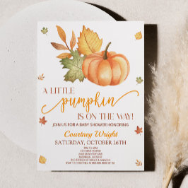 Invitación ¡Hay Una Calabaza En Camino! Invita Baby Shower