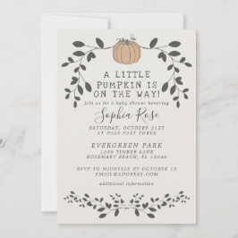 Invitación Hay una pequeña calabaza en camino de la ducha neu