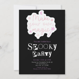 Invitación Haz tu propia magia de Halloween Minimalista moder