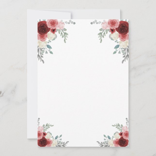 Invitación Haz Tu Propios Juegos Fiesta Floral de Champán (Anverso)