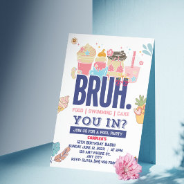 Invitación ¡Haz un Splash! Fiesta de grupo Bruh-tastic para e