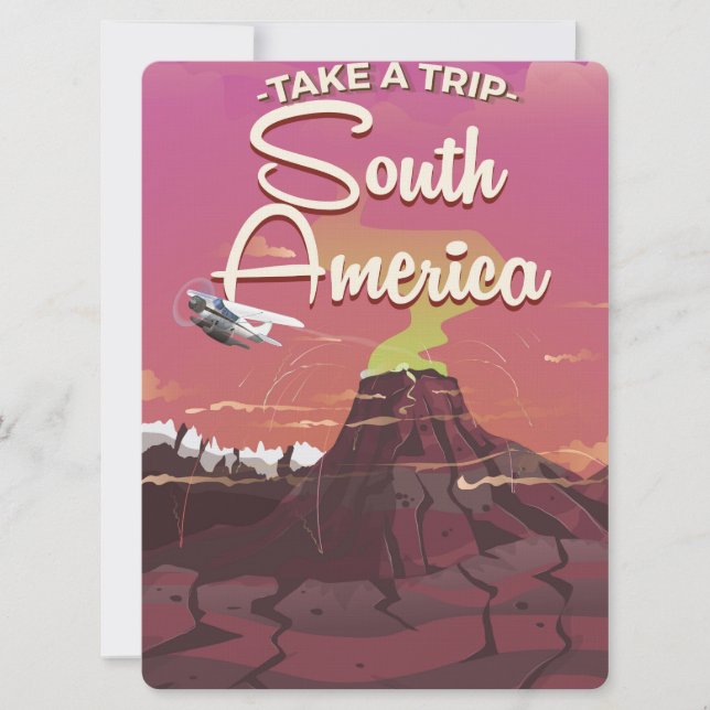 Invitación Haz un viaje a Sudamérica (Anverso)