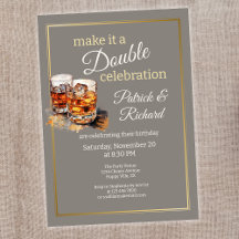 Hazlo una Celebración Doble Vaso de Whisky Gris