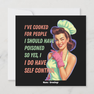 Invitación He Cocinado Para Gente Que Debería Haber Envenenad