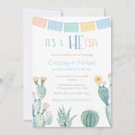 Invitación HE-esta Parejas Mexicanas Baby Shower For Boy
