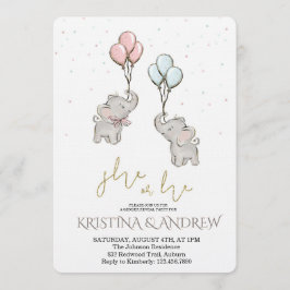 Invitación He or She Gender Reveal Party