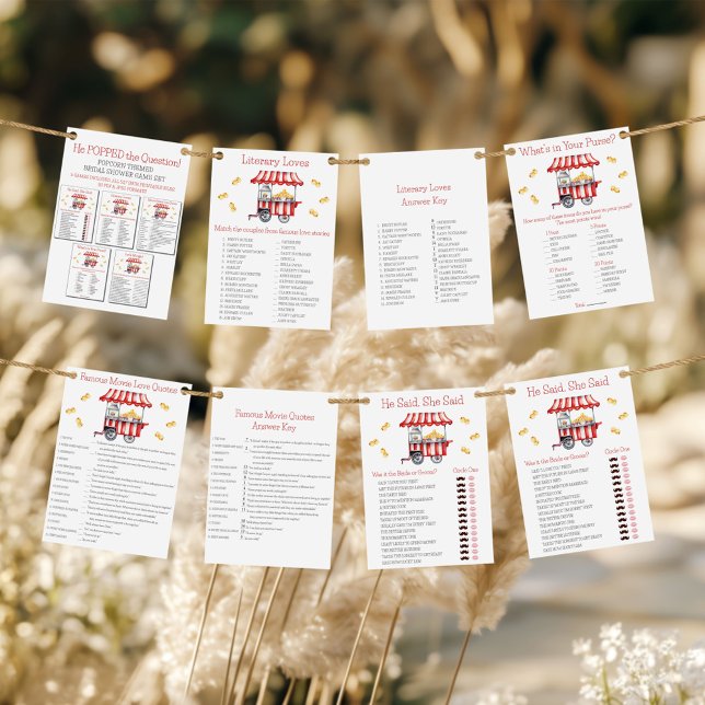 Invitación He POPPED the Question!  Bridal Shower Game (Subido por el creador)