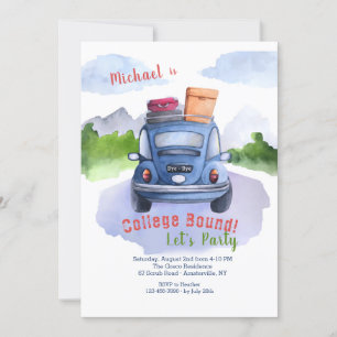 Invitación Heading Out College Bound Party Invitation