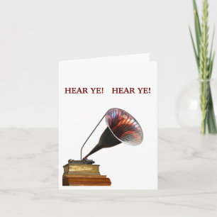 Invitación HEAR YE! anuncia eventos y días importantes
