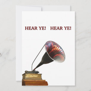 Invitación HEAR YE! anuncia importantes eventos y días Invita