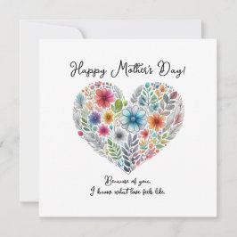 Invitación Heart Shape Happy Mother’s Day