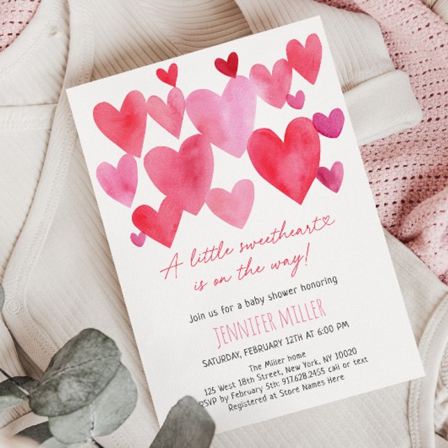 Invitación Hearts Little Squerido Baby Shower (Subido por el creador)