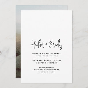 Invitación Heather Elegant Minimal Boda moderno