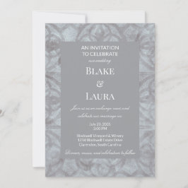 Invitación Heather Gris Primavera Tonos Tierra Batik Personal