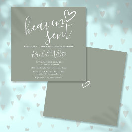 Invitación Heaven Sage Green Gender Neutral Baby Shower