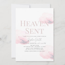 Invitación Heaven Sent Chica Cloud Baby Shower