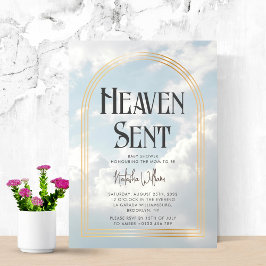 Invitación Heaven Sent Clouds Sky Neutral Baby Shower