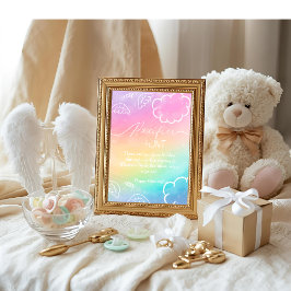 Invitación Heavenly baby shower Rainbow Pacifier Hunt game