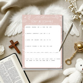 Invitación Heavenly Pink Mother's Scripture Scramble Game