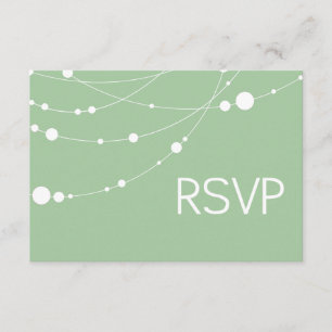 Invitación Hebras con Estilo RSVP menta blanco