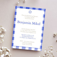 Hebreo Brit Milah Niño Judío Azul