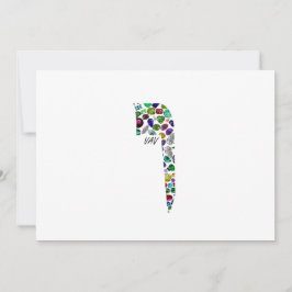 Invitación Hebrew Letter VAV made with Gemstones
