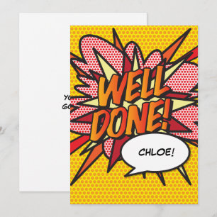 Invitación HECHO BIEN Arte Pop de Cómic Divertido