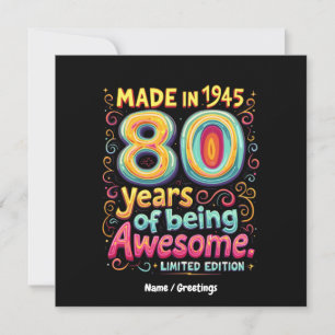 Invitación Hecho en 1945, 80 años de ser asombroso