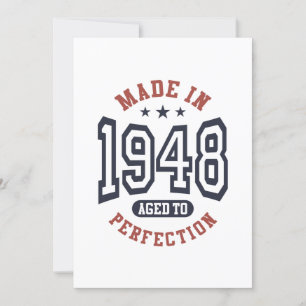 Invitación Hecho En 1948 Envejecido A La Perfección Regalo De