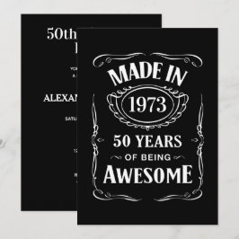 Invitación Hecho en 1973 50 años de ser impresionante 2023 bd