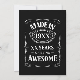 Invitación Hecho en el año XX años de ser el genial cumpleaño