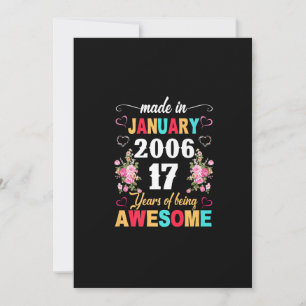 Invitación Hecho en enero de 2006 Gi de 17 años