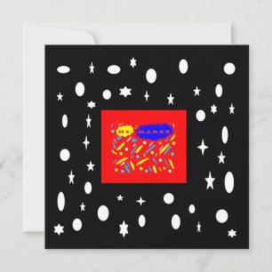INVITACIÓN HECHO PARA KAREN ROJO Y NEGRO BLANCO NOMBRADO