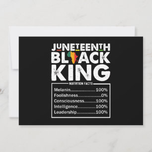 Invitación Hechos nutricionales del Rey Negro de Juneteenth M