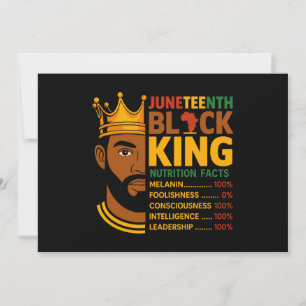Invitación Hechos nutricionales negros de Juneteenth Orgullo 