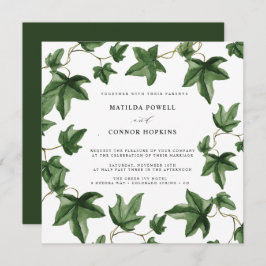 Invitación Hedera | Boda Botánico de Green Ivy Leaves