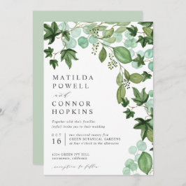 Invitación Hedera | Boda botánico moderno de IVY Eucalyptus