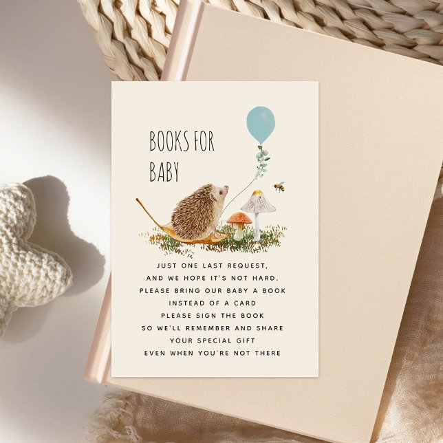Invitación Hedgehog Boys For Baby Mushrooms Balloon Boy (Subido por el creador)