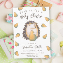 Hedgehog y Pears Baby Shower