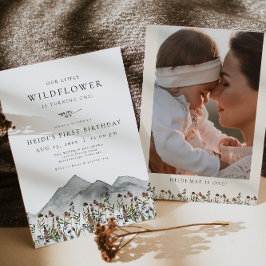 Invitación HEIDI Bohemian Wildflower Primer partido de cumple
