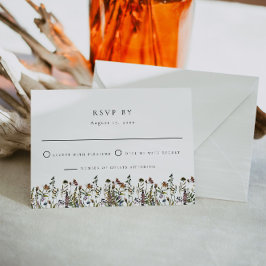 Invitación HEIDI Watercolor Mutado Flor silvestre Wedding RSV