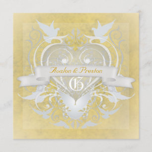 Invitación helada del amarillo de la princesa