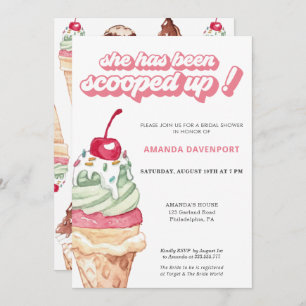 Invitación Helado Cream Bridal Shower