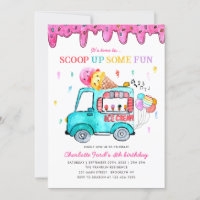 Helado Cream Scoop Up Fun Truck Summer Kids Cumple