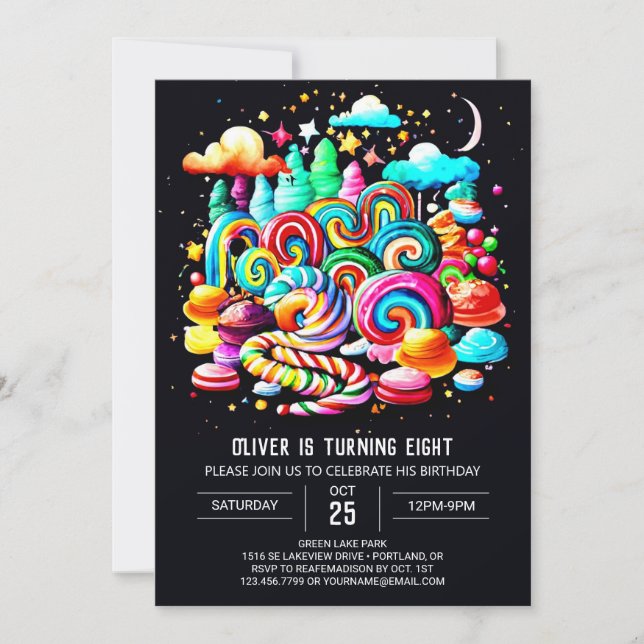 Invitación Helado Cream Sweet Wonderland Cumpleaños (Anverso)