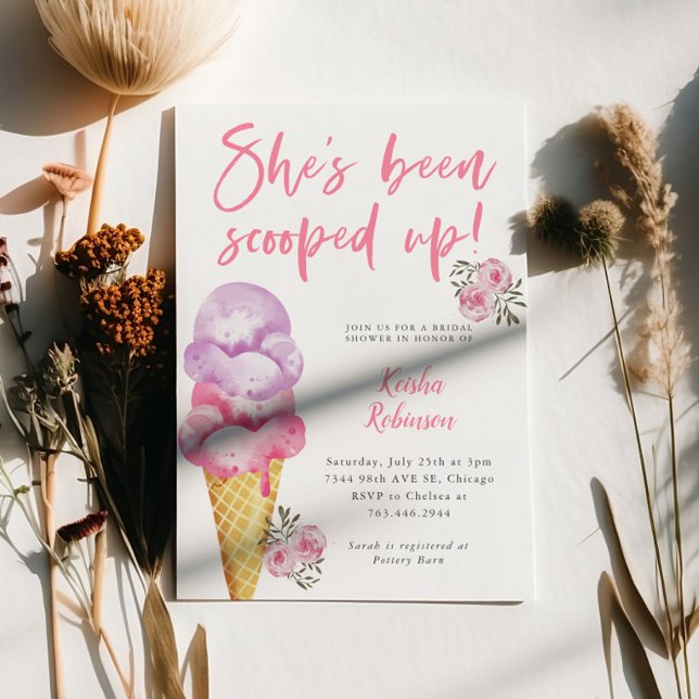 Invitación Helado de Crema de Hielo, Ducha De Novias (Subido por el creador)